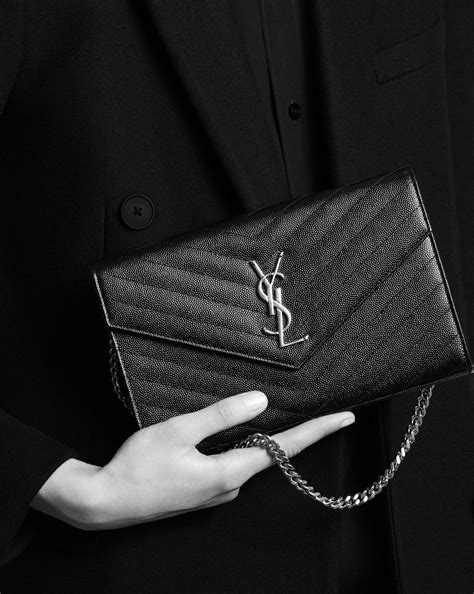 medium ysl wallet on chain|YSL monogram chain wallet.